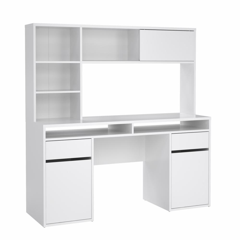 Prestige skrivebord med reol 150 cm i hvid, Skriveborde hos HomeNordic