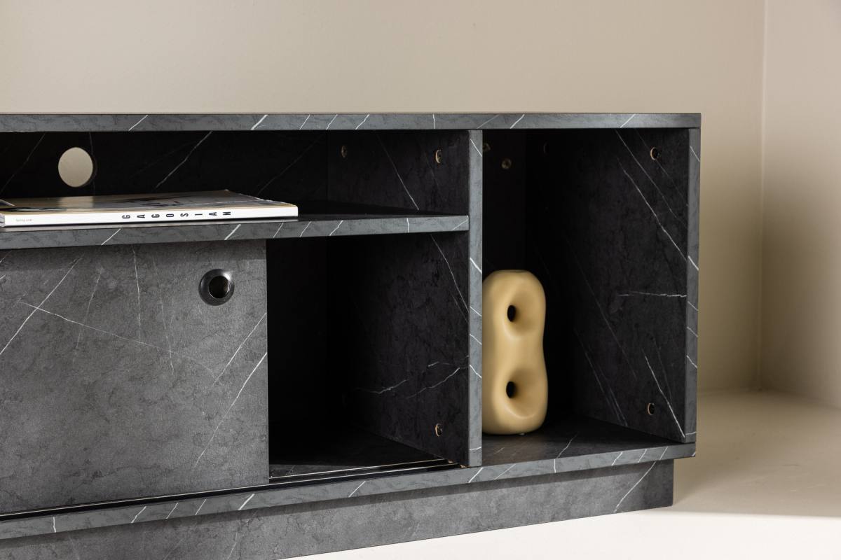 VENTURE DESIGN Girona TV-bænk, m. 2 skydelåger, produktbillede 15 af 16 hos HomeNordic