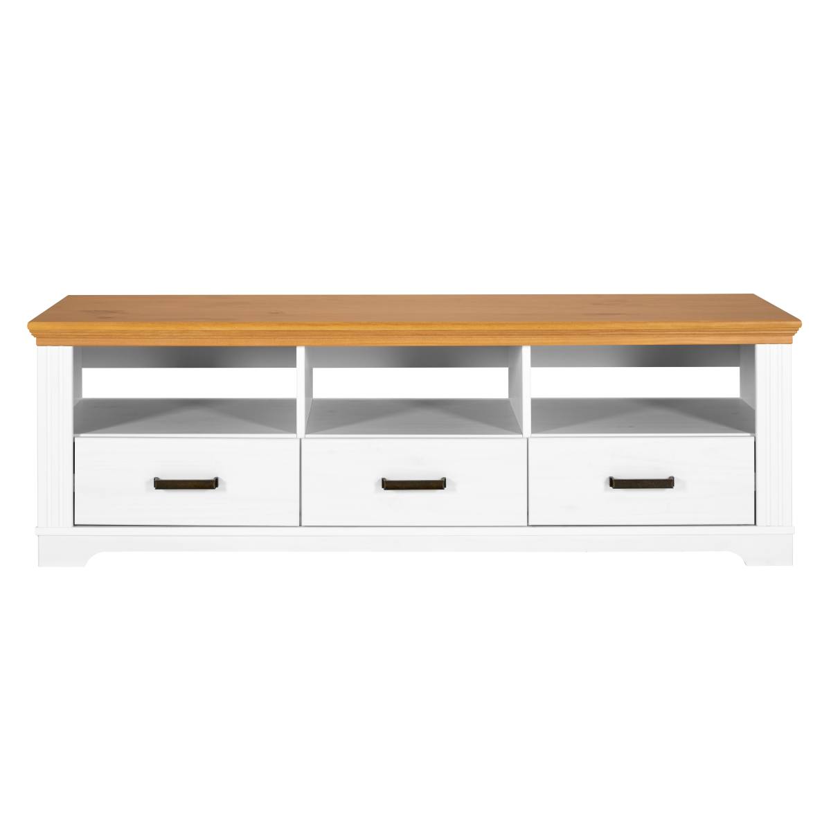 NORDIC LIVING COLLECTION TV-bord, m. 3 åbne rum og 3 skuffer, produktbillede 3 af 5, TV-borde hos HomeNordic