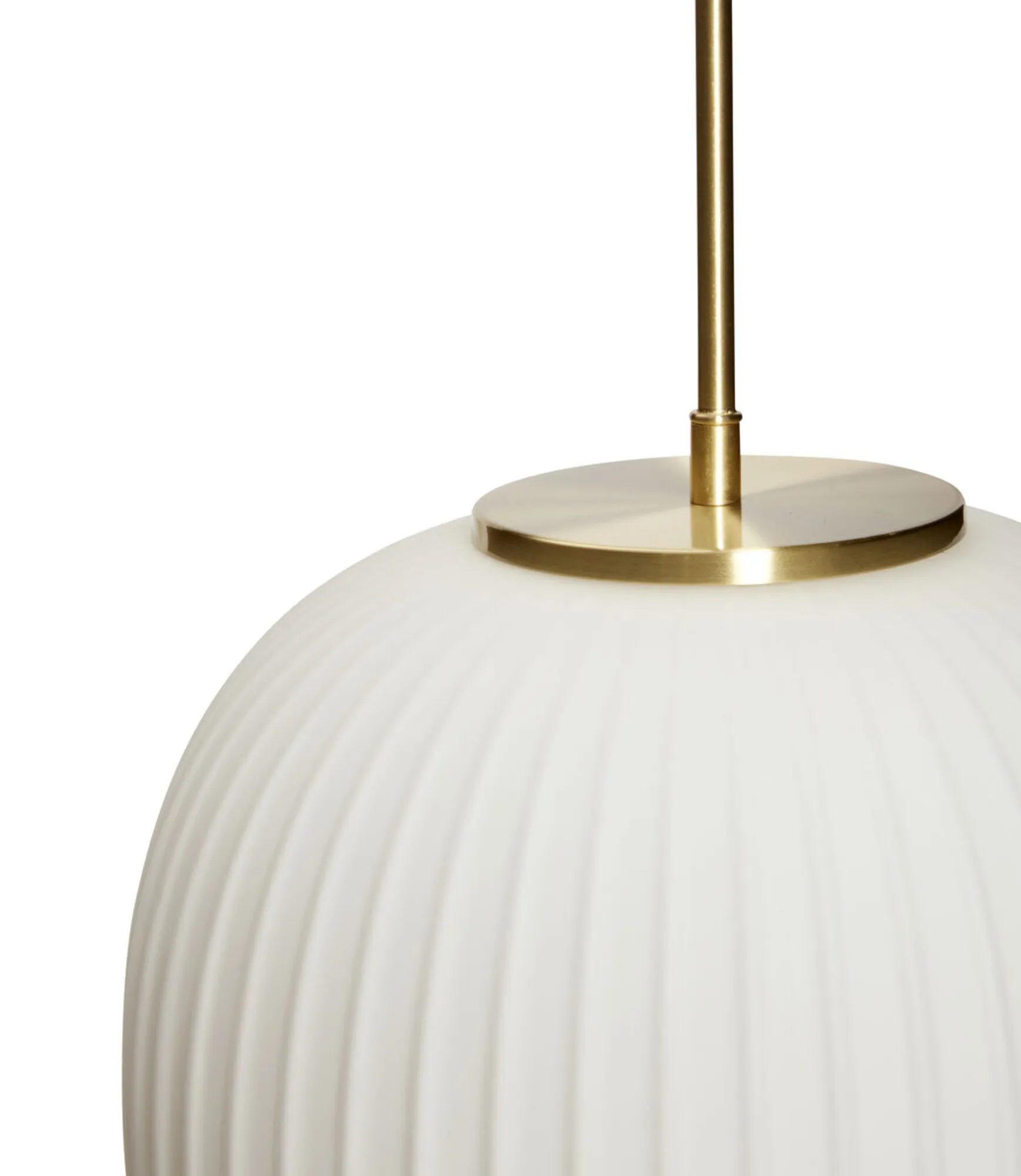 Pendel M/Pære i hvid/messing glas, produktbillede 2 af 3, Loftlamper hos HomeNordic