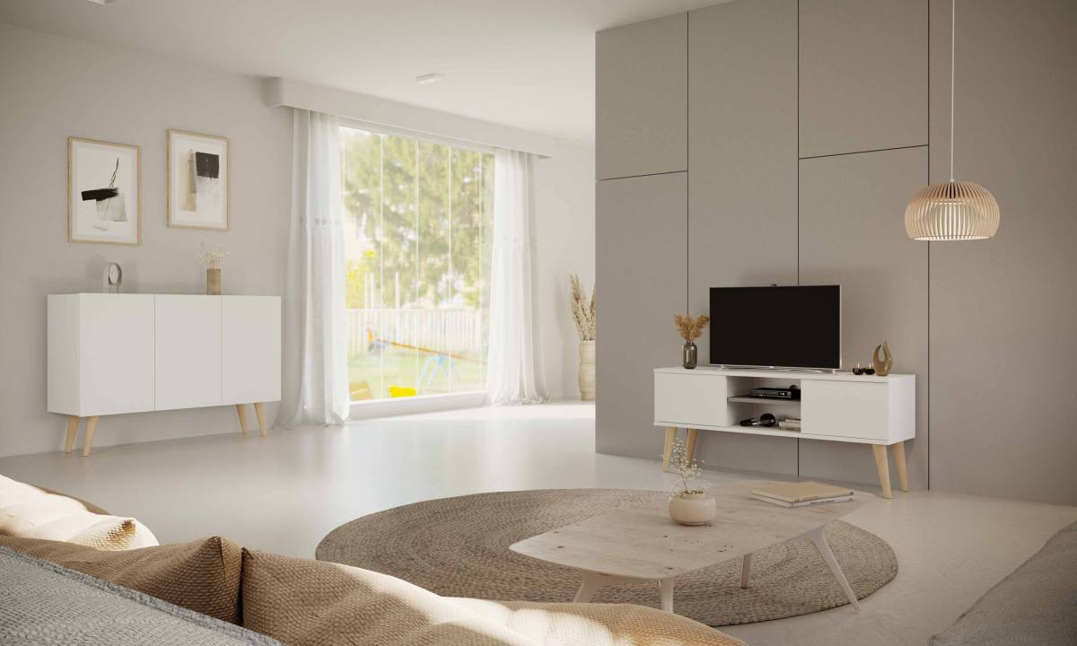 KOCOT RTV Toronto TV-bord, m. 2 låger og 1 hylde, produktbillede 7 af 7, TV-borde hos HomeNordic