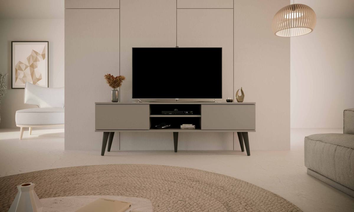 KOCOT RTV Toronto TV-bord, m. 2 låger og 1 hylde, produktbillede 4 af 7, TV-borde hos HomeNordic
