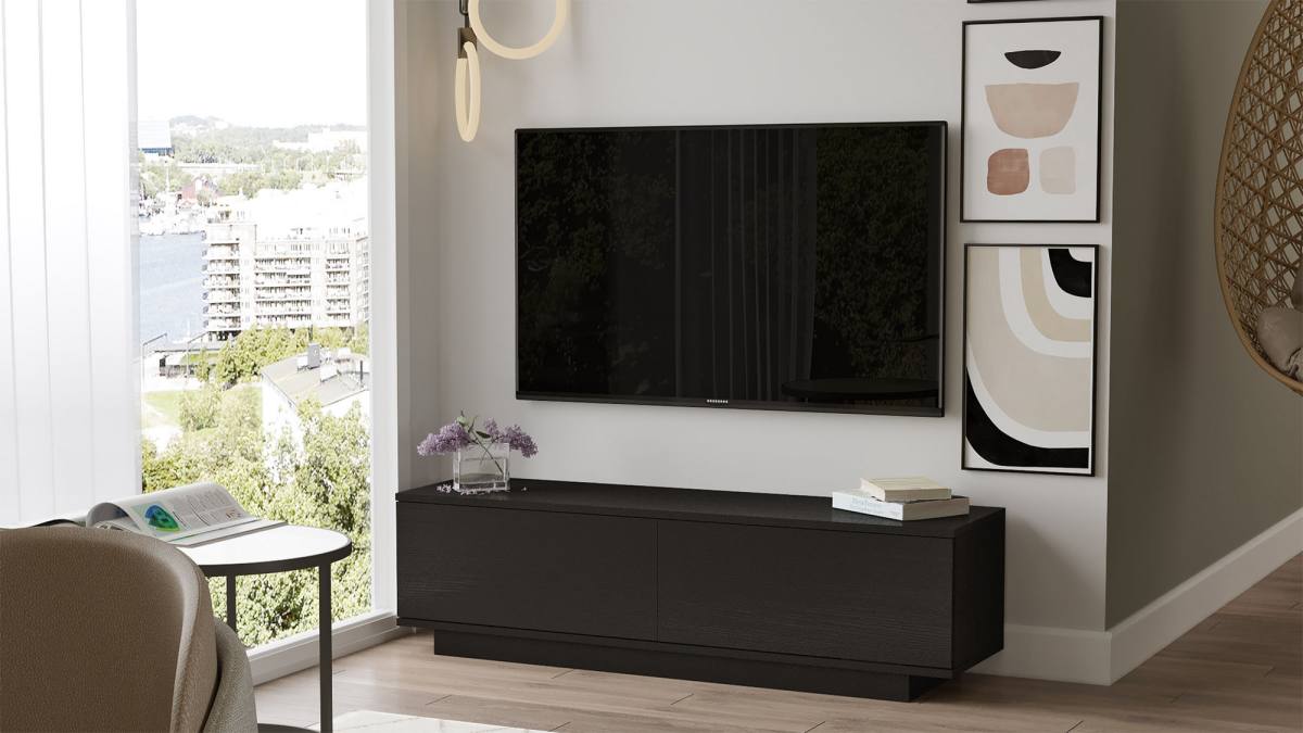 NORDVÄRK FN1 TV-bord, m. 2 låger, produktbillede 7 af 7, TV-borde hos HomeNordic