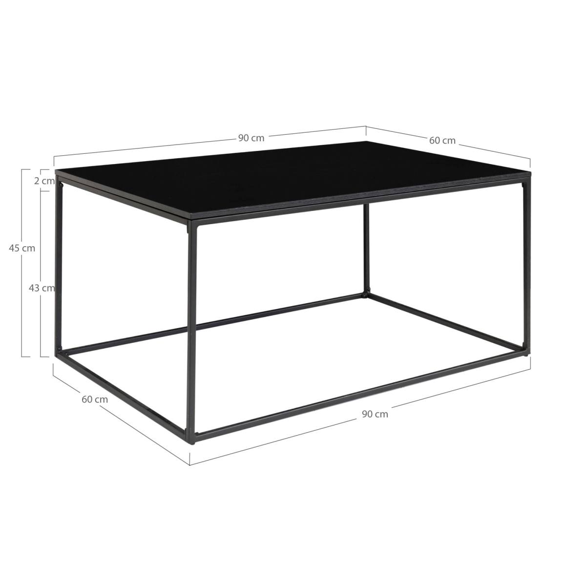 Zeta - Sofabord i sort metal og sort plade, produktbillede 7 af 10, Moderne designs hos HomeNordic