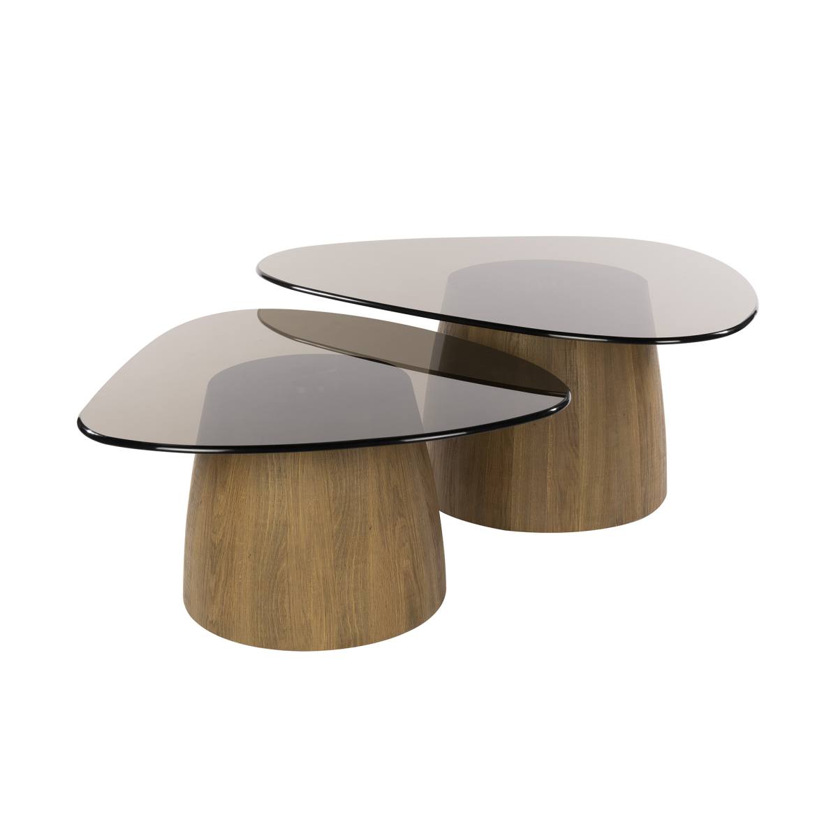 Vaso - Sofaborde med trekantet form i brunt glas, produktbillede 2 af 6, Moderne designs hos HomeNordic