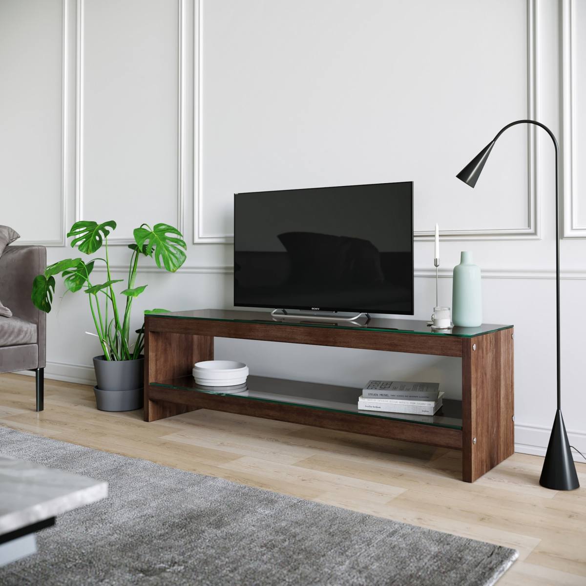 NORDVÄRK TV300 TV-bord, m. 1 hylde, produktbillede 5 af 5, TV-borde hos HomeNordic