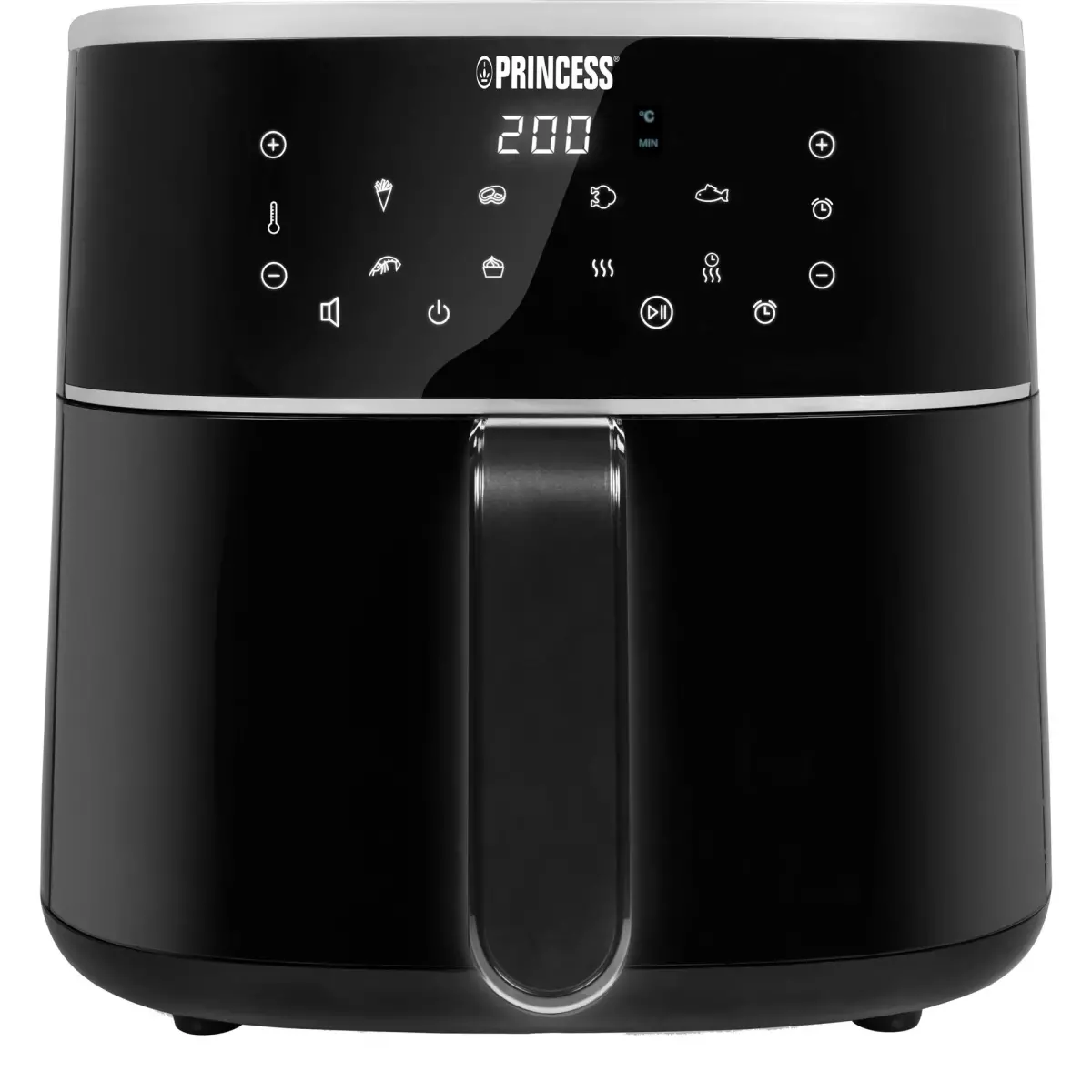 Airfryer 6 liter, sort/sølv, Airfryers hos HomeNordic