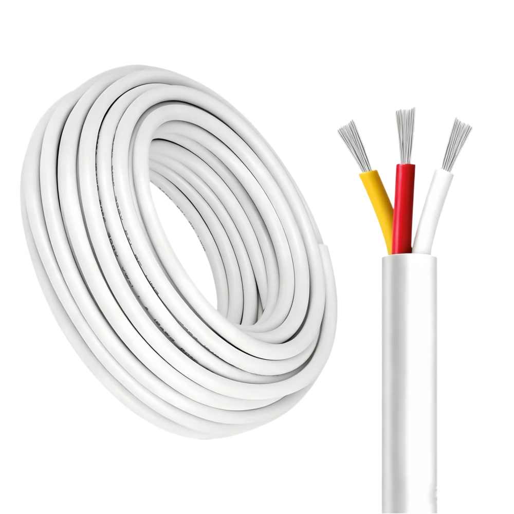 100m CCT kabel, hvid rund, LED-strips hos HomeNordic