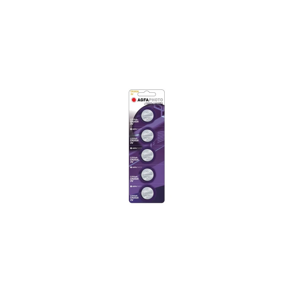 CR1616 5-pak AgfaPhoto knapcellebatteri, Knapcellebatterier hos HomeNordic