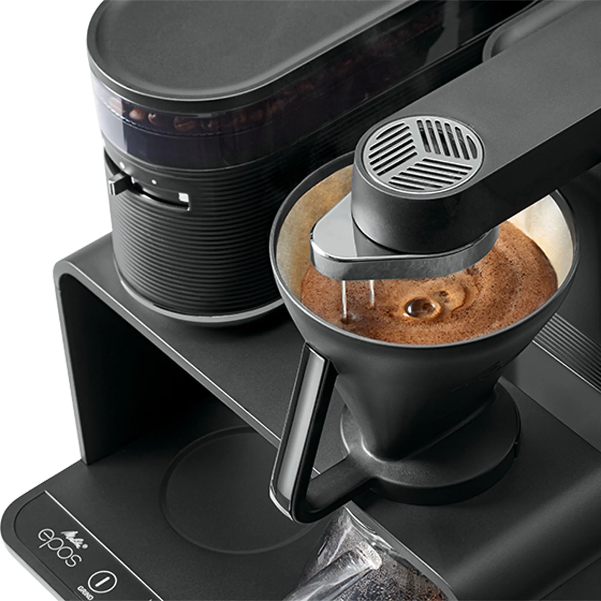 Melitta Epos Kaffemaskine, sort/krom, produktbillede 3 af 4, Kaffemaskiner hos HomeNordic
