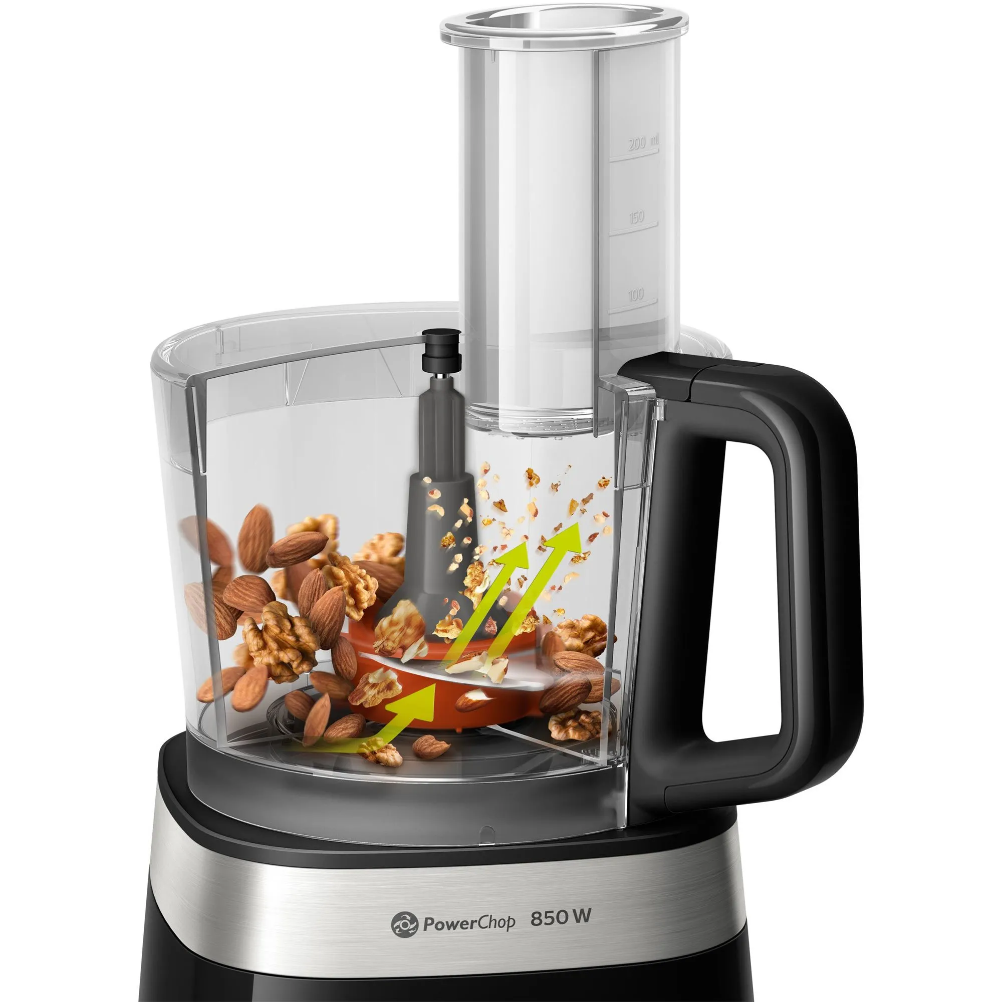 HR7530/10 Viva Collection foodprocessor, 850 watt, sort, produktbillede 3 af 10, Foodprocessorer hos HomeNordic
