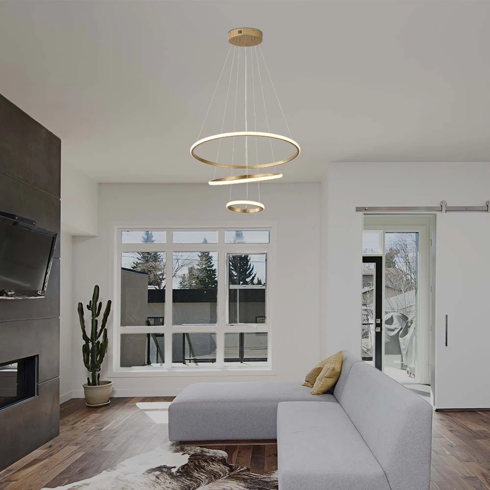 32W LED pendel, 3 ringe, Loftlamper hos HomeNordic