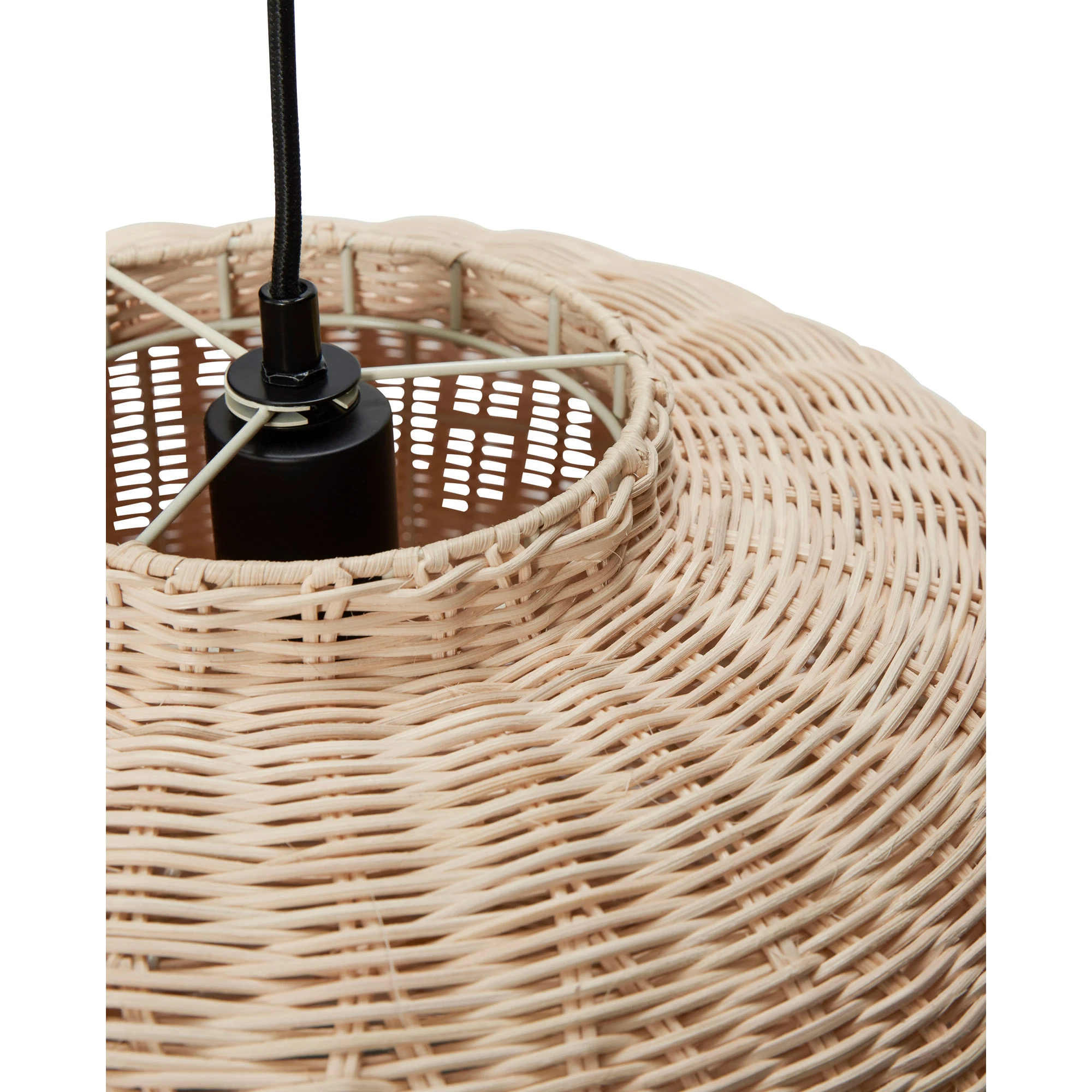Chand - Oval Loftslampe i rattan, produktbillede 2 af 3, Loftlamper hos HomeNordic