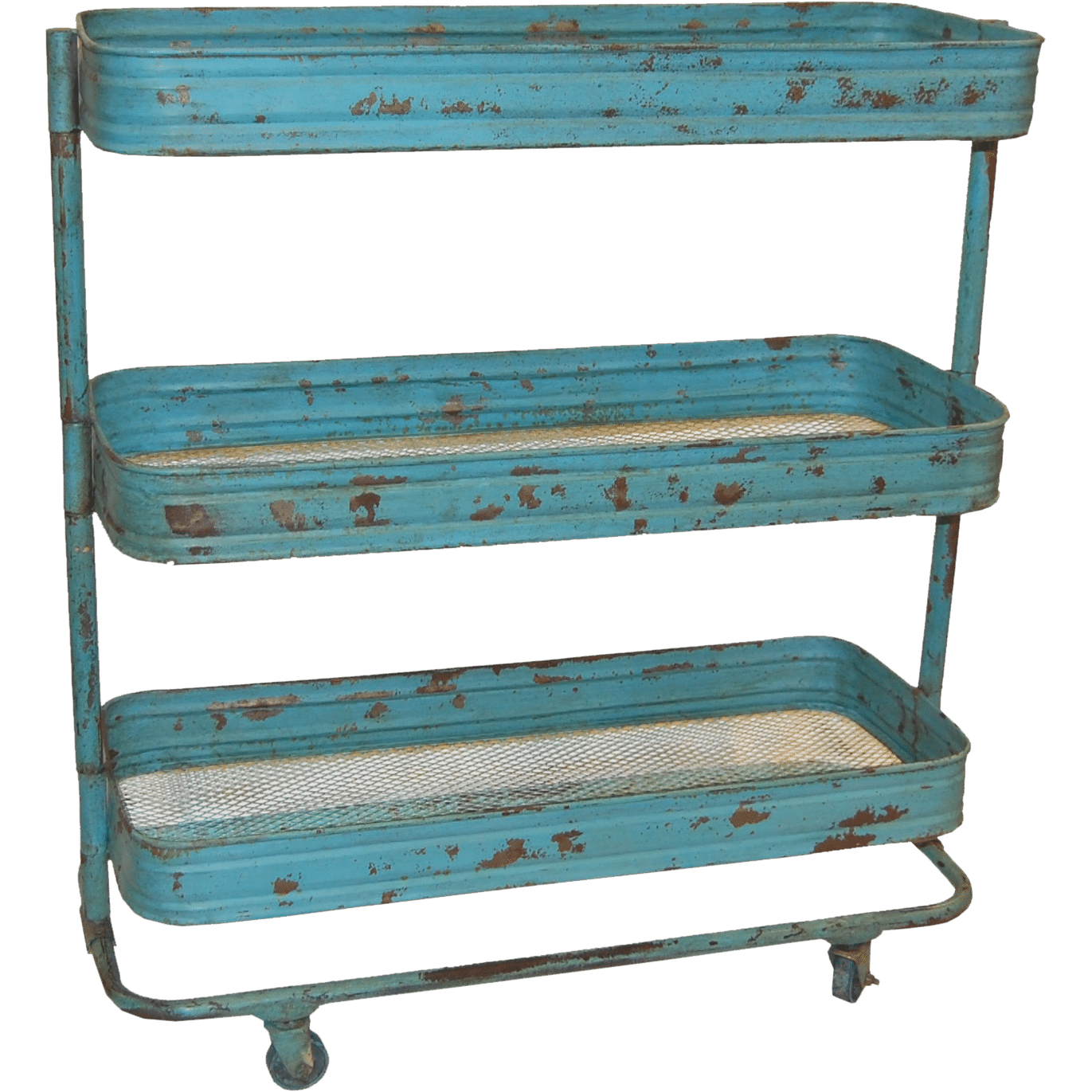 TRADEMARK LIVING VEGA RULLEBORD ANTIKBLÅ PATINA, Sideborde hos HomeNordic