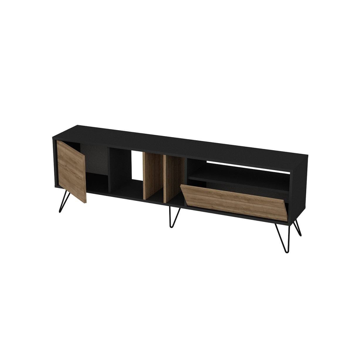 NORDVÄRK Mistico TV-bord, m. 2 låger og 4 rum, produktbillede 4 af 6, TV-borde hos HomeNordic