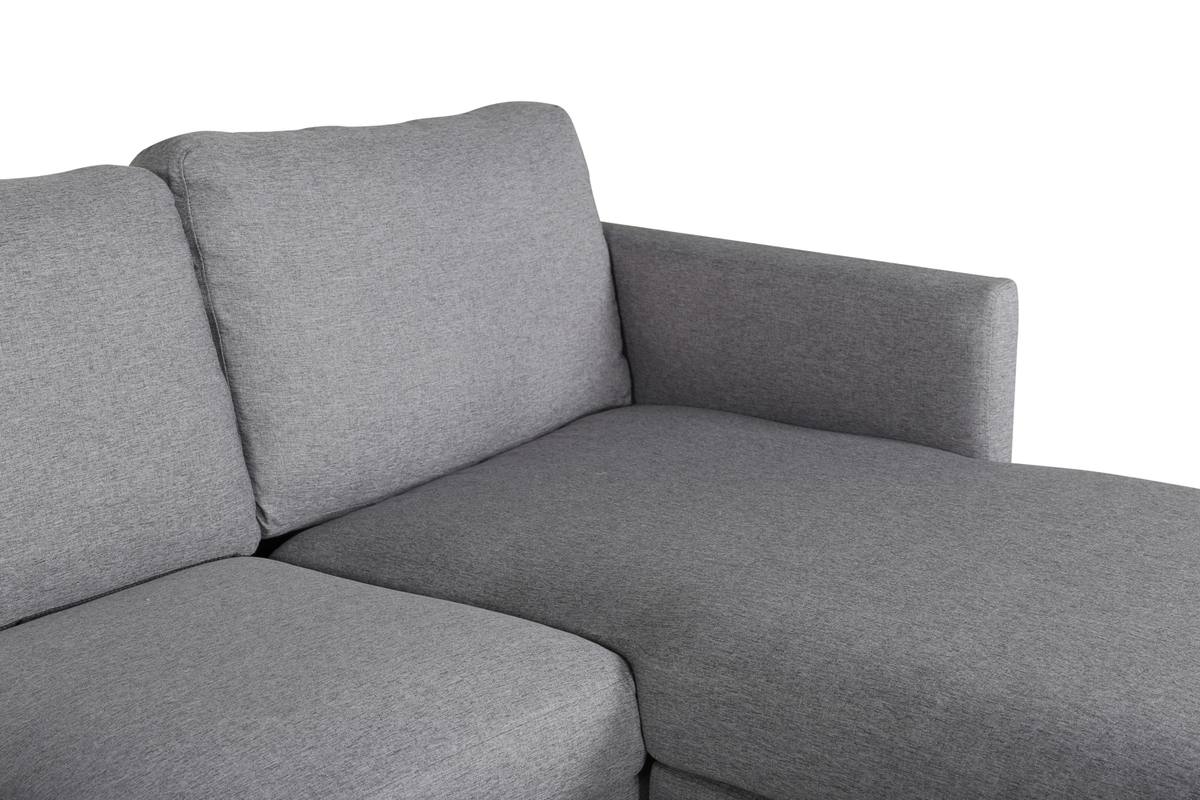 Polar - Sofa i U-form med gråt polyester stof – billede 18