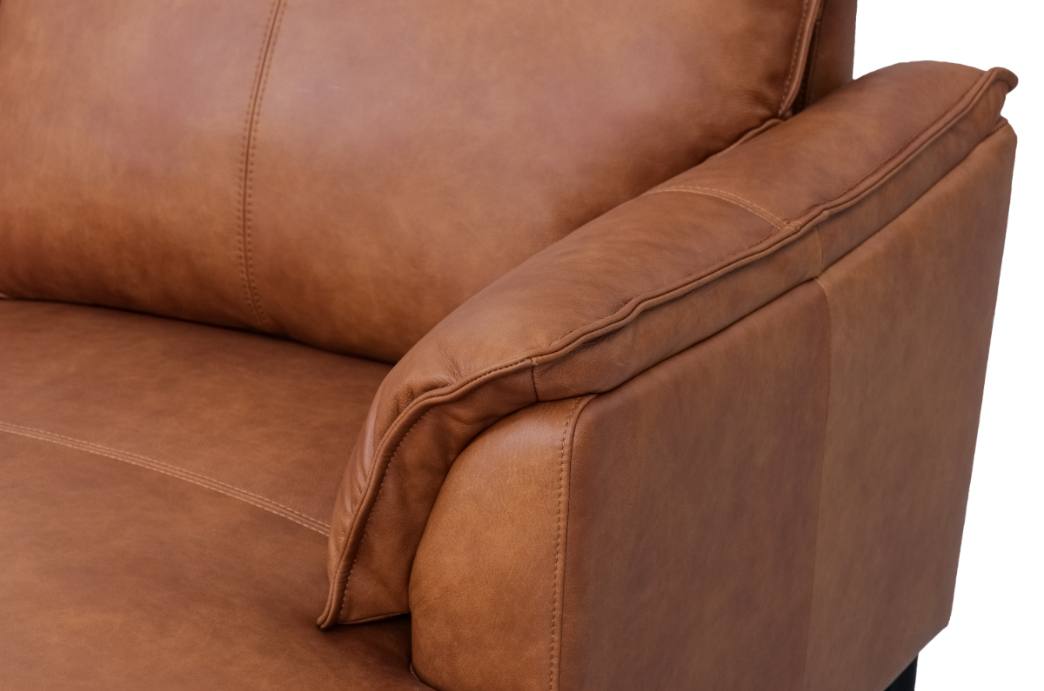 Jazz sofa med chaiselong til venstre i brun okselæder, produktbillede 8 af 9, Sofaer hos HomeNordic