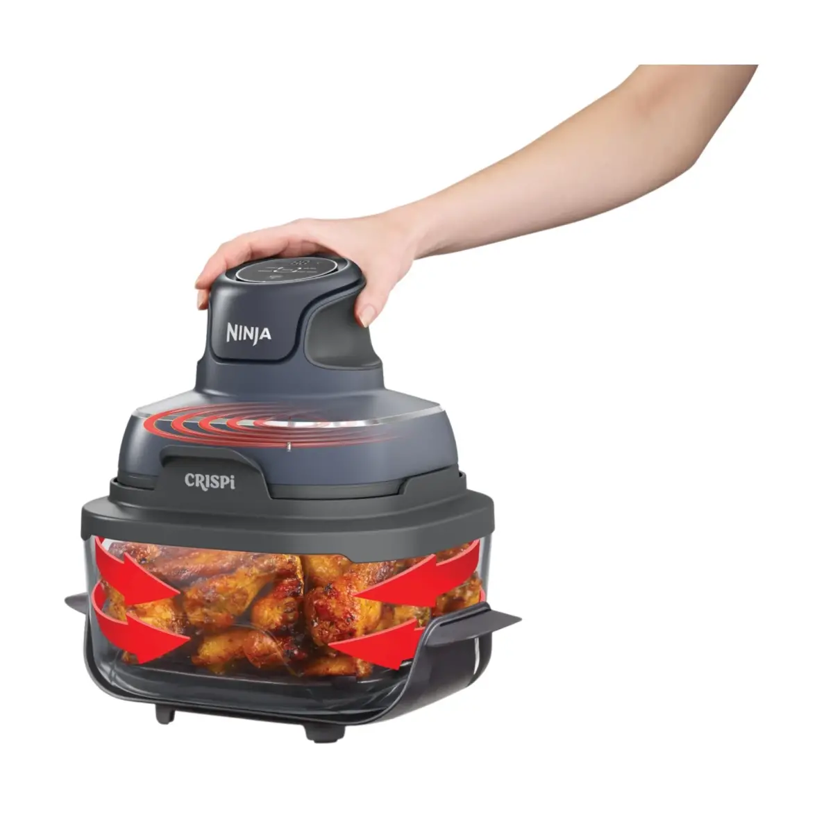Crispi Airfryer, grå, produktbillede 5 af 11, Airfryers hos HomeNordic