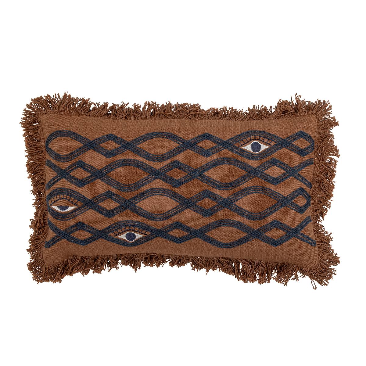BLOOMINGVILLE Galia Pude, Brun, Bomuld W: 25cm, L: 50cm, Puder hos HomeNordic