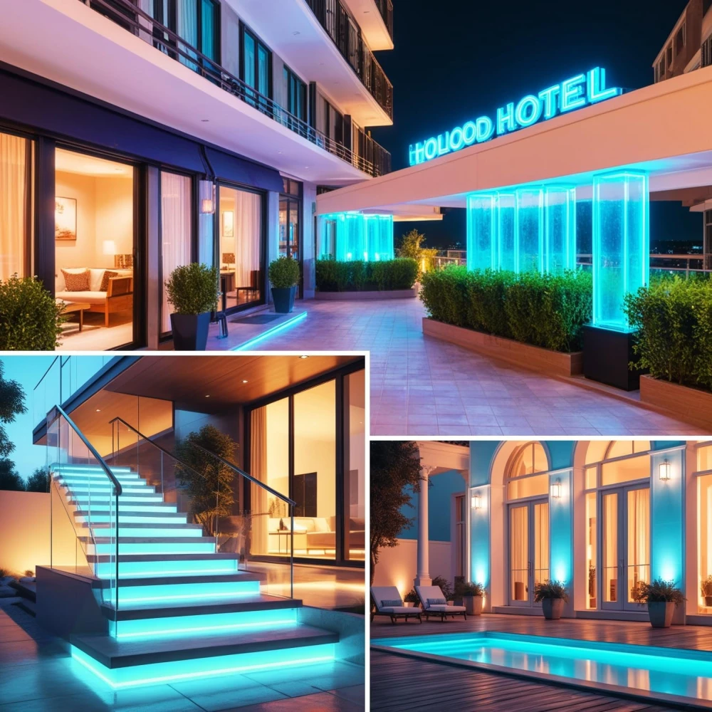 5m 11,5W/m Lyseblå Neon COB strip, LED-strips hos HomeNordic