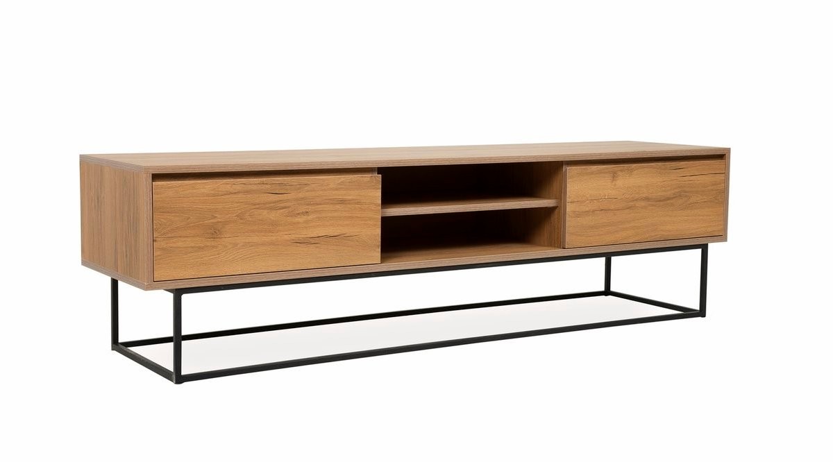 NORDVÄRK Laxus TV-bord, m. 1 hylde og 2 skuffer, produktbillede 3 af 5, TV-borde hos HomeNordic