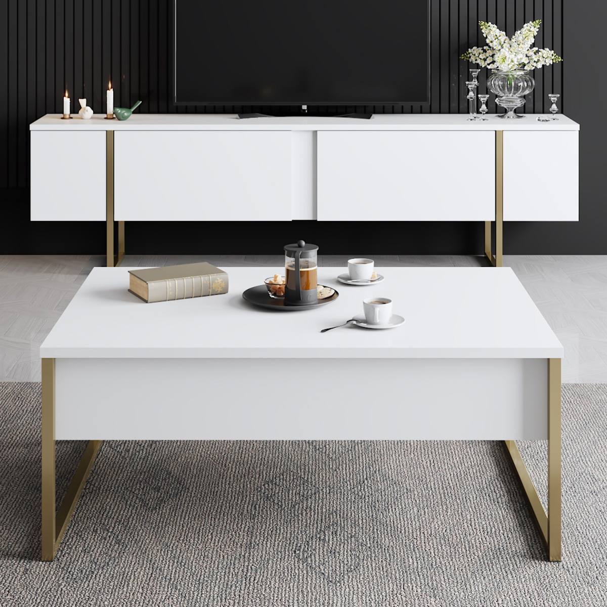 NORDVÄRK Luxe TV-bord, m. låger, produktbillede 4 af 6, TV-borde hos HomeNordic