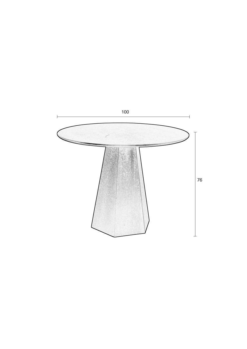 ZUIVER Pilar spisebord, rund, produktbillede 2 af 10, Spiseborde hos HomeNordic