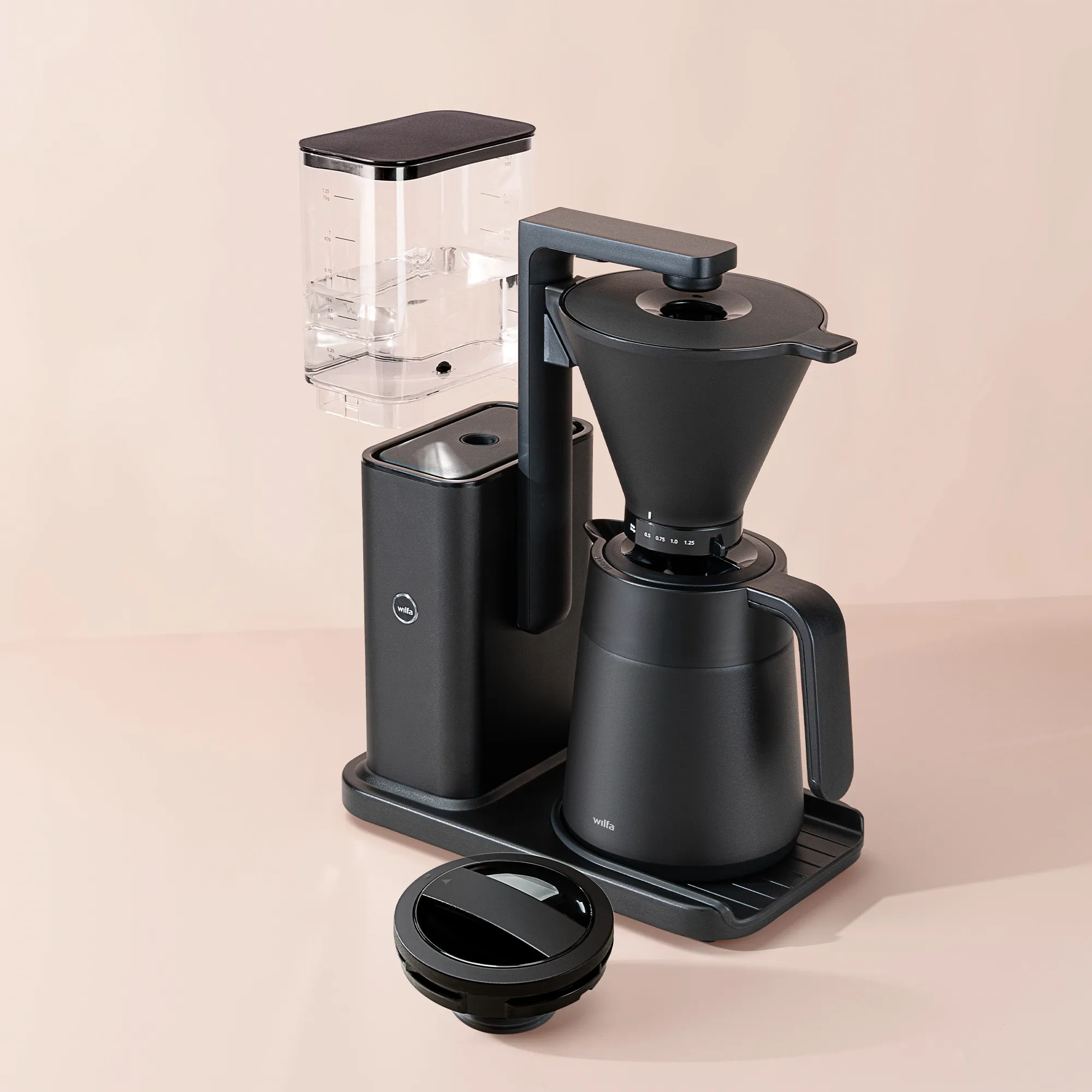 Zense Alux Thermo kaffemaskine, sort aluminium, produktbillede 5 af 6, Kaffemaskiner hos HomeNordic