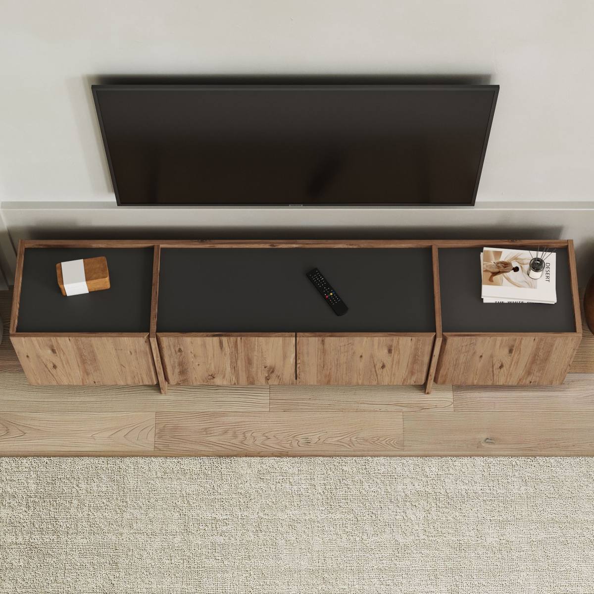 FUNZI LIVING Lowen TV-bord, m 4 låger, produktbillede 8 af 9, TV-borde hos HomeNordic