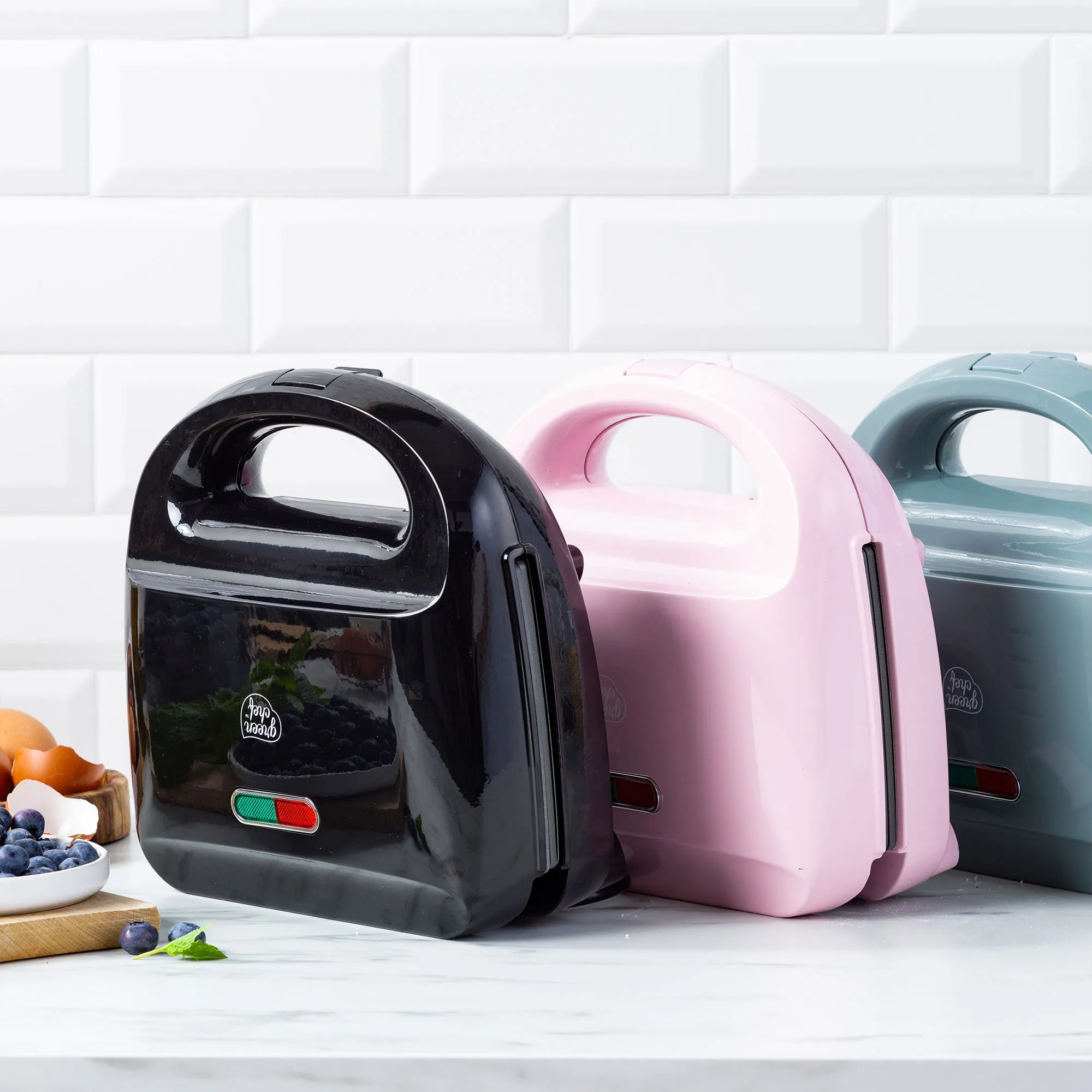 3-i-1 sandwichgrill/vaffeljern, pink, produktbillede 10 af 10 hos HomeNordic