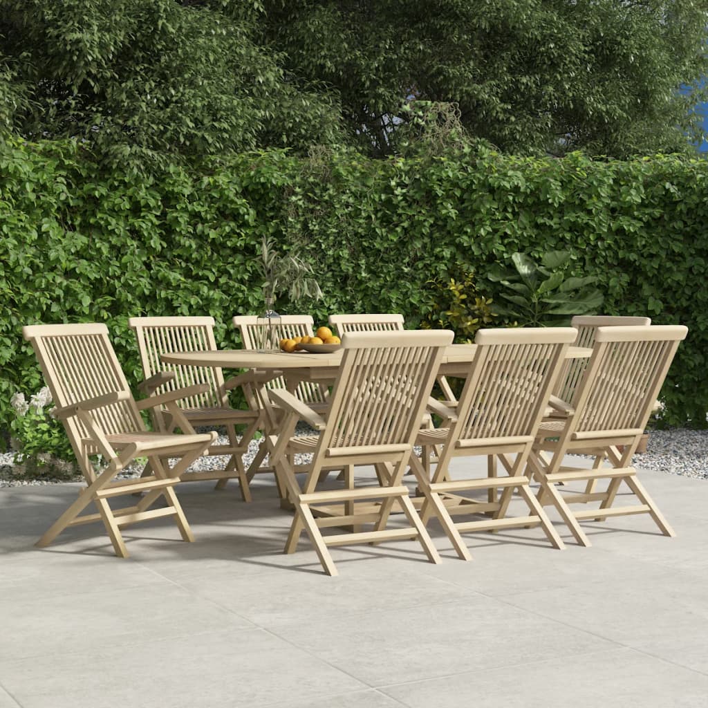 Havestole 56x61x89 Cm Foldbare Massivt Teaktræ, produktbillede 8 af 8, Havestole i teaktræ hos HomeNordic