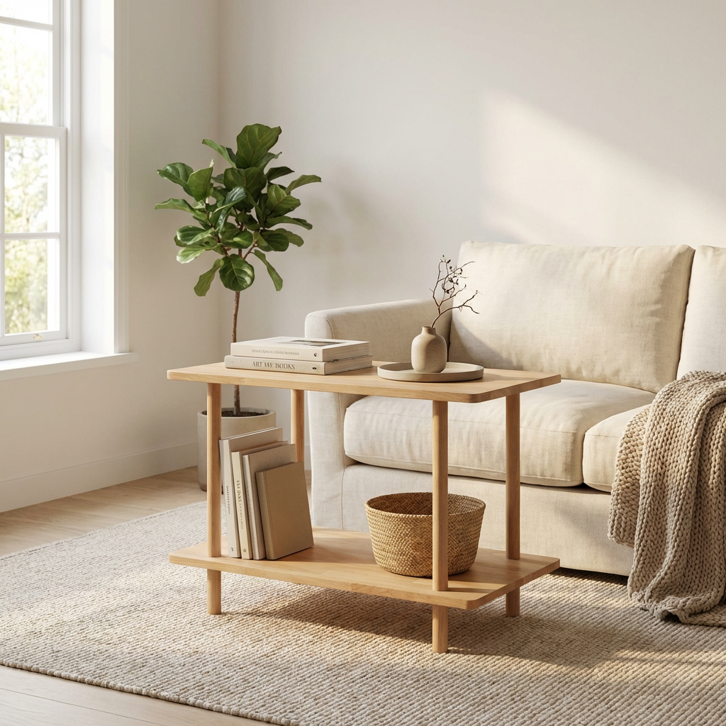 Loop - Reol-bord med to hylder i massiv eg og en bredde på 70 cm, produktbillede 5 af 15, Nordisk design hos HomeNordic