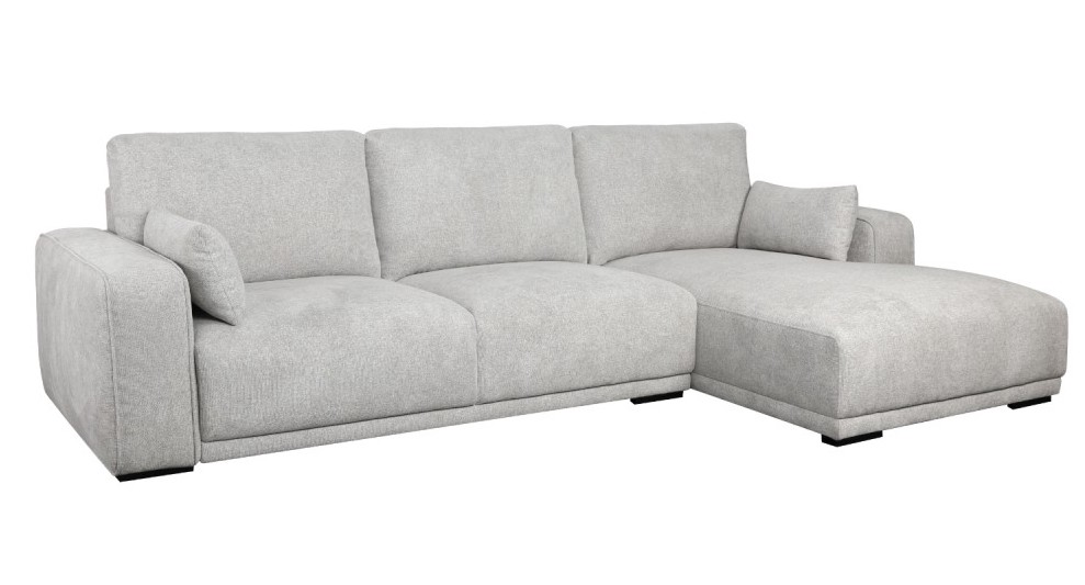 Santa Monica sofa med chaiselong til højre i gråt møbelstof, Sofaer hos HomeNordic