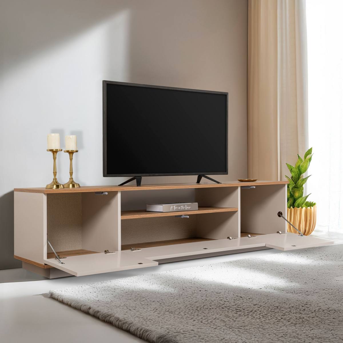 NORDVÄRK Veramont TV-bord, m. 3 låger, 1 hylde, produktbillede 8 af 8, TV-borde hos HomeNordic