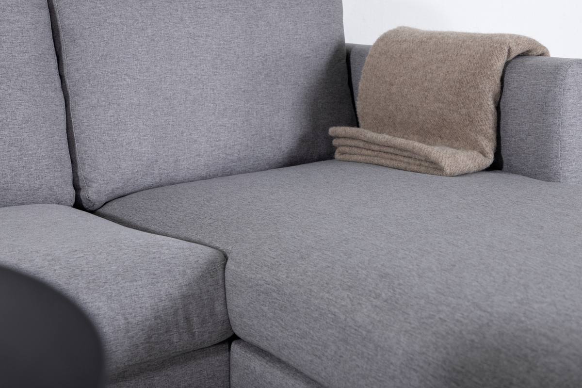 Polar - Sofa i U-form med gråt polyester stof – billede 6