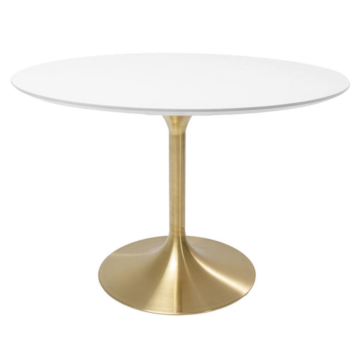 KARE DESIGN Invitation Set White Brass spisebord, rund, Spiseborde hos HomeNordic