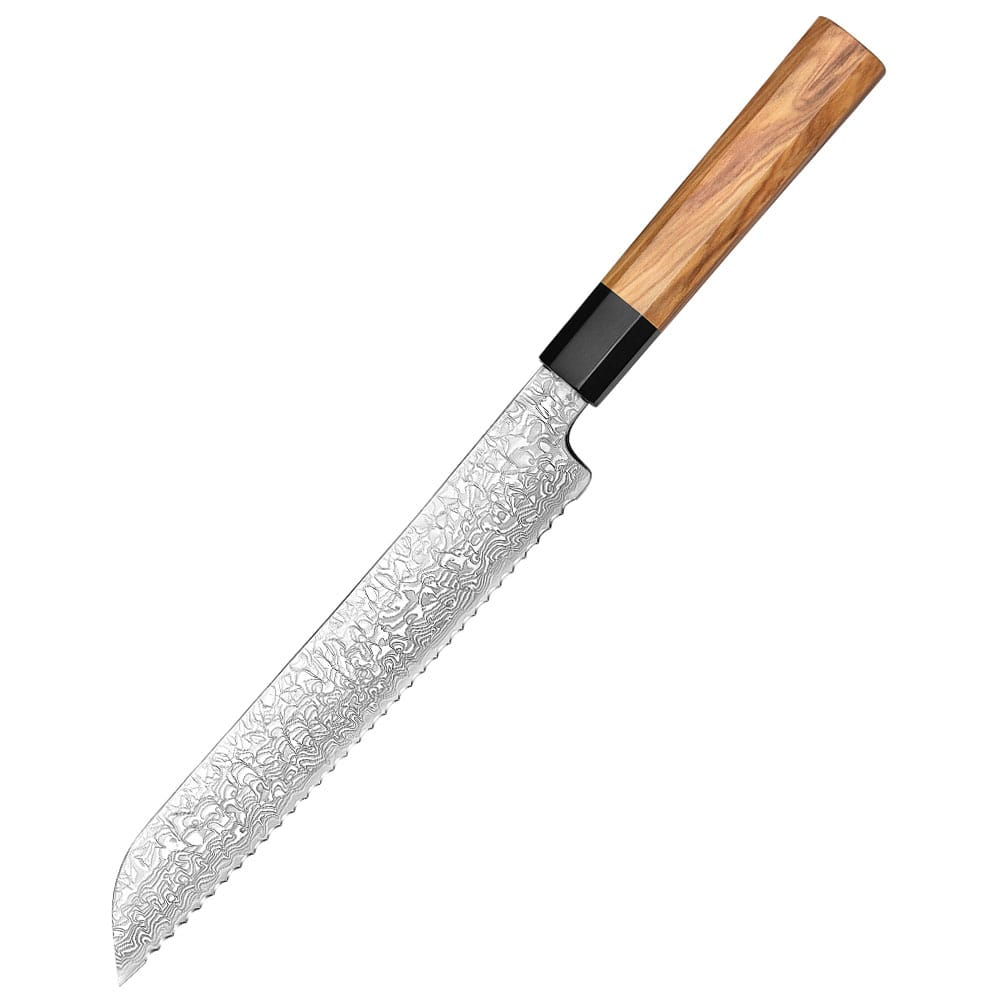 Yuki-onna | Brødkniv 220 mm | Japansk brødkniv | Rinzen #2 & Damaskus67, Brødknive hos HomeNordic