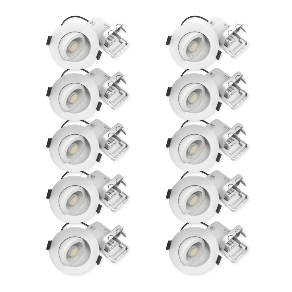 10x 7W Lavprofil indbygningsspot RA96, Spots hos HomeNordic
