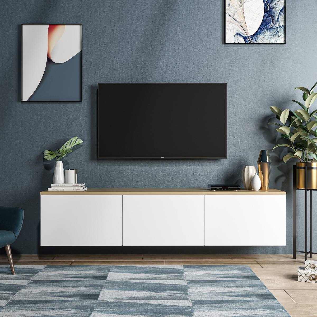 NORDVÄRK Neon TV-bord, m. 3 låger, produktbillede 7 af 7, TV-borde hos HomeNordic