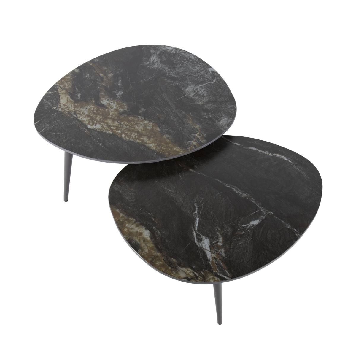Forsa - Sofabordssæt med keramiske toppe i organisk form, produktbillede 4 af 5, Moderne designs hos HomeNordic