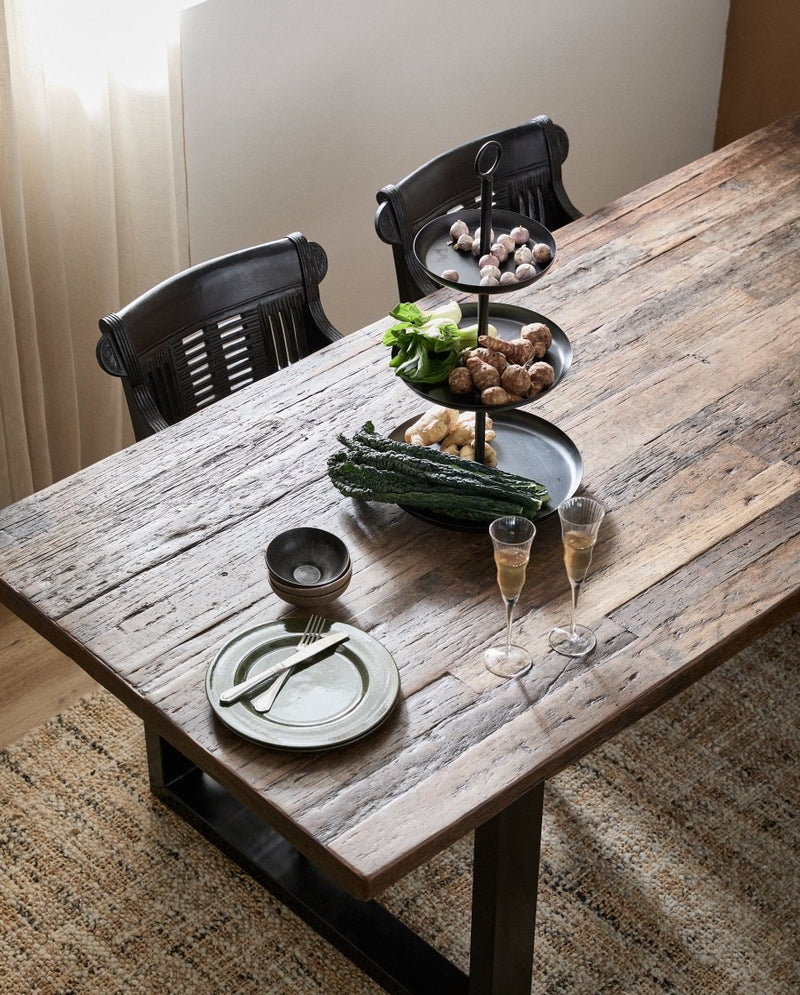 NORDAL VINTAGE SPISEBORD NATUR SORT, Spiseborde hos HomeNordic