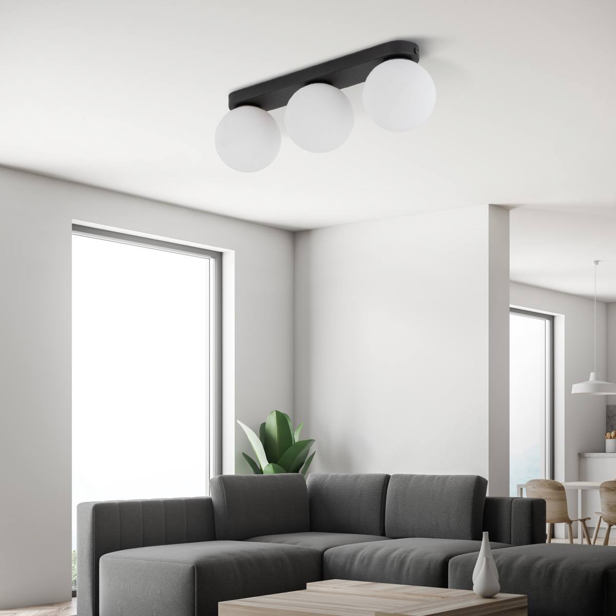TK Mini loftlampe, m. 3 skærme, produktbillede 3 af 3, Loftlamper hos HomeNordic