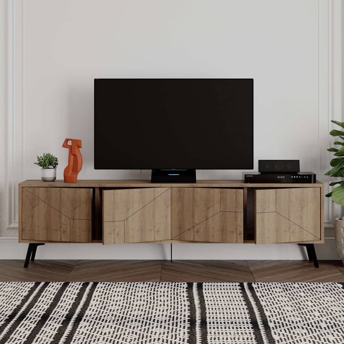 NORDVÄRK Dune TV-bord, m. 4 låger, produktbillede 4 af 6, TV-borde hos HomeNordic