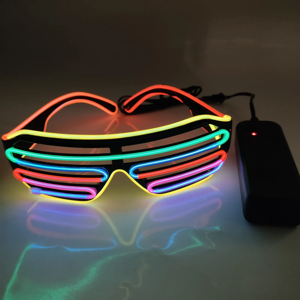 80er NEON LED Briller Med Farvede Lys og Blinkende Effekt, Andre varer hos HomeNordic