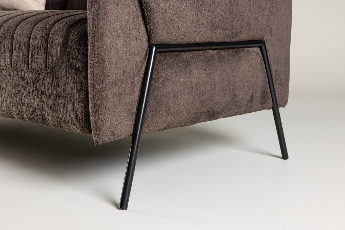 Oban - 2 personers sofa i brunt stof – billede 5