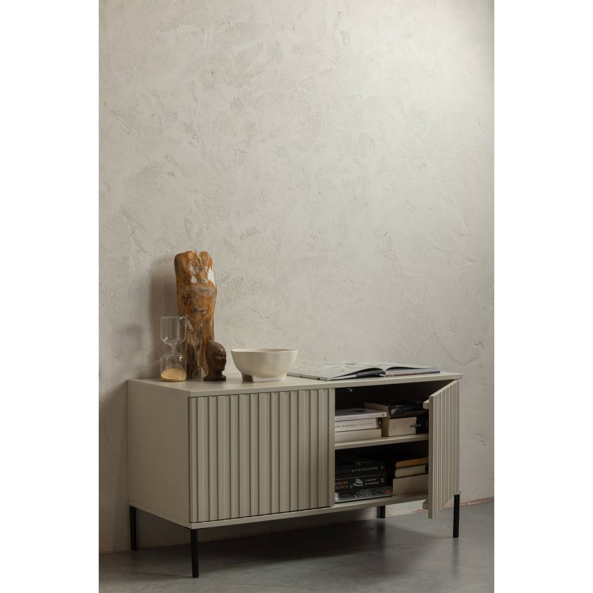 WOOOD New Gravure TV-bord,, m. 2 låger og 2 hylder, produktbillede 3 af 3, TV-borde hos HomeNordic