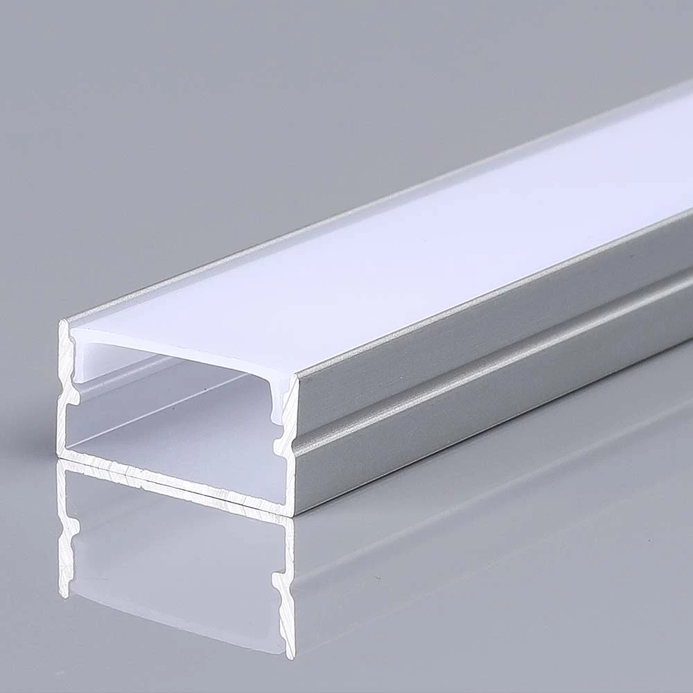 2m Alu profil til LED strips, sølv, LED-profiler hos HomeNordic