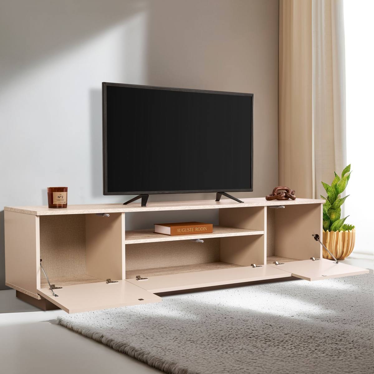 NORDVÄRK Veramont TV-bord, m. 3 låger, 1 hylde, produktbillede 6 af 7, TV-borde hos HomeNordic