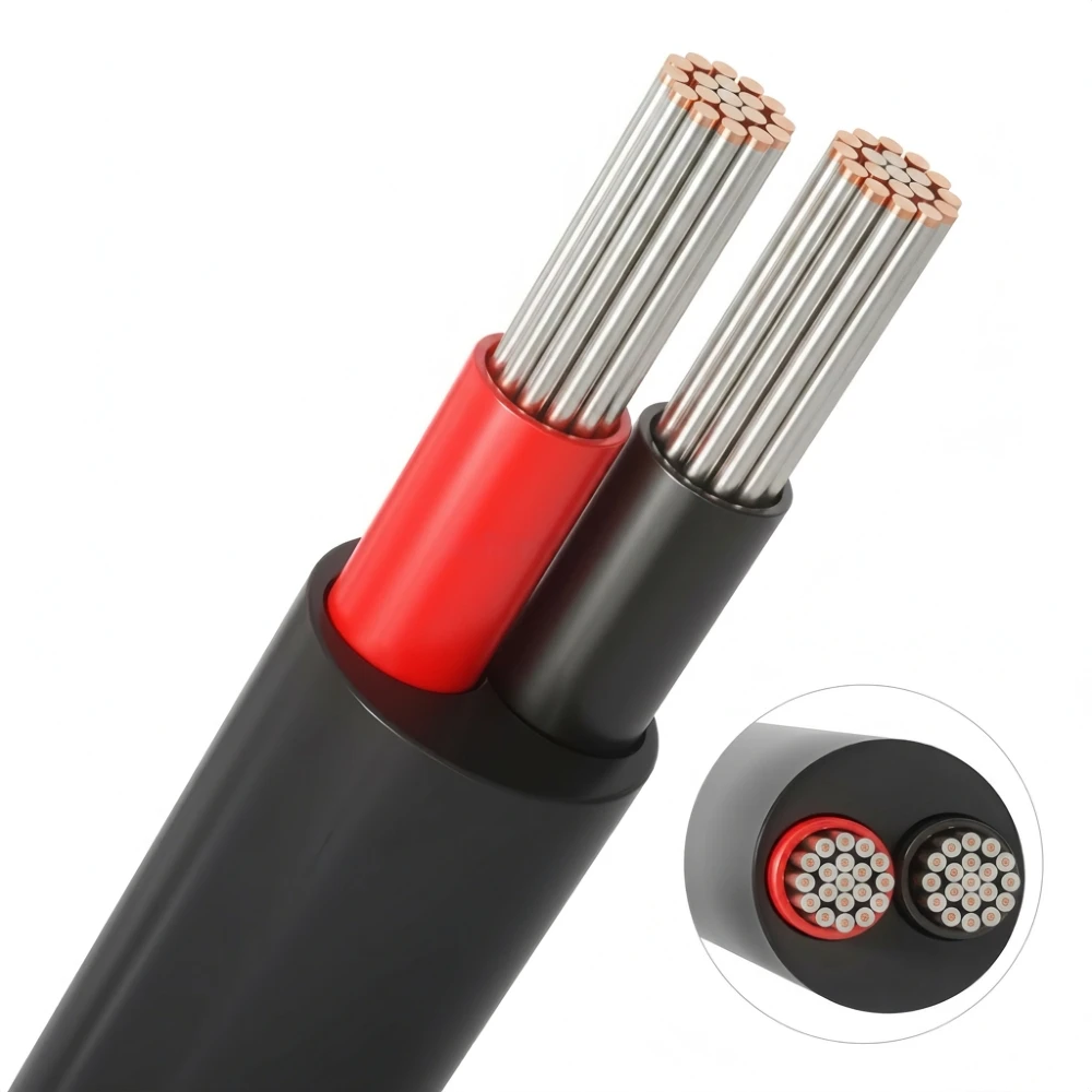 5m Kabel rød/sort, sort rund, LED-strips hos HomeNordic