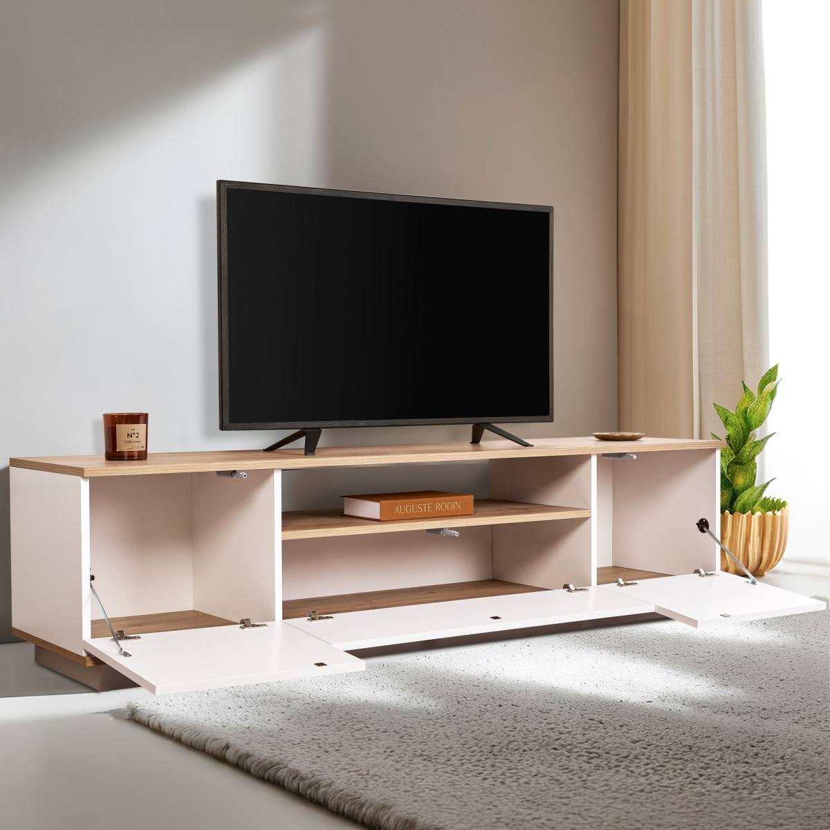 NORDVÄRK Veramont TV-bord, m. 3 låger, 1 hylde, produktbillede 6 af 7, TV-borde hos HomeNordic